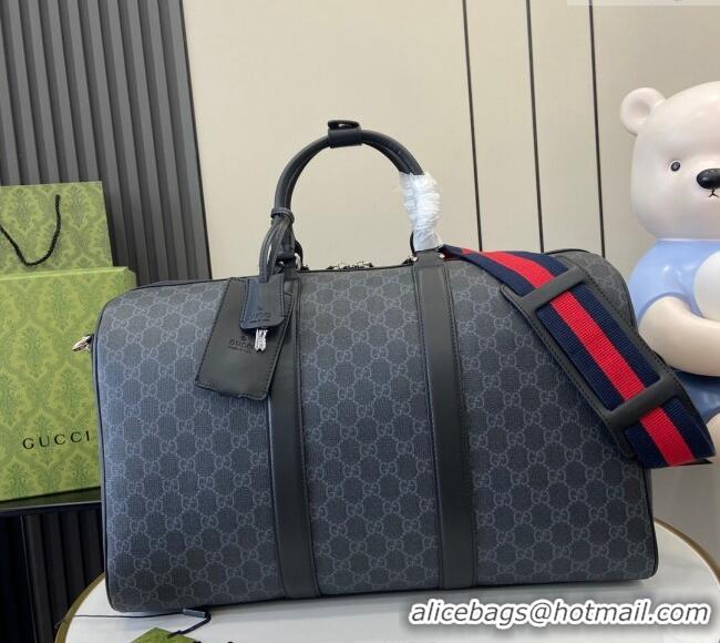 Grade Quality Gucci Savoy GG Canvas Medium Duffle Travel Bag 792074 Grey 2024