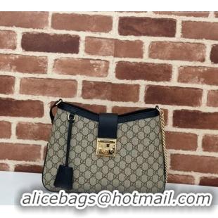 Well Crafted Gucci Padlock GG Canvas Medium Shoulder bag 795113 Black 2024