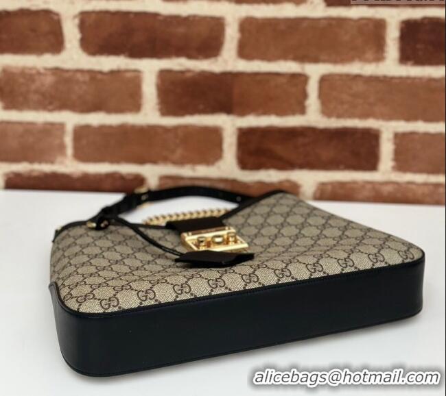 Well Crafted Gucci Padlock GG Canvas Medium Shoulder bag 795113 Black 2024