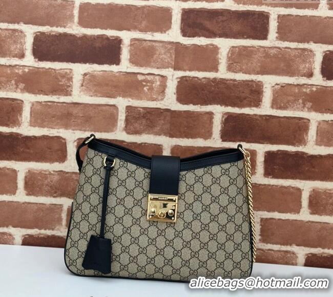 Well Crafted Gucci Padlock GG Canvas Medium Shoulder bag 795113 Black 2024