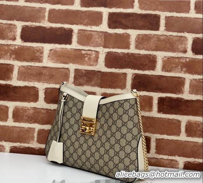 Grade Design Gucci Padlock GG Canvas Medium Shoulder bag 795113 White 2024
