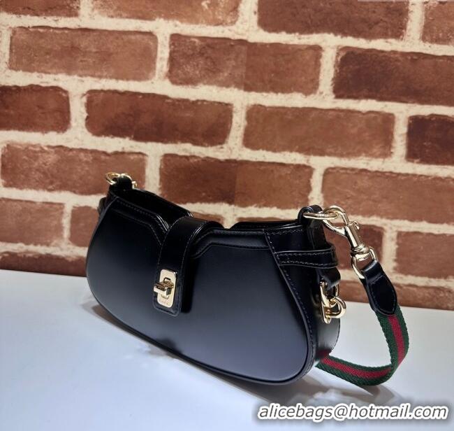 Market Sells Gucci Leather Moon Side Mini Shoulder bag 786015 Black 2024
