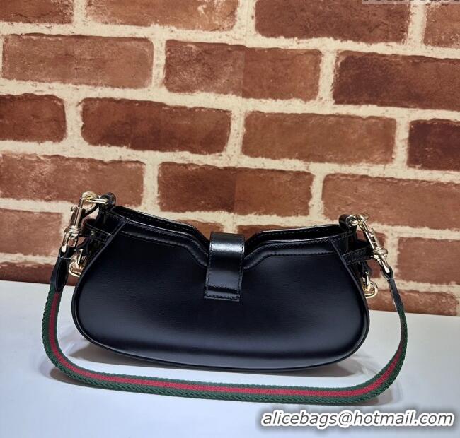Market Sells Gucci Leather Moon Side Mini Shoulder bag 786015 Black 2024