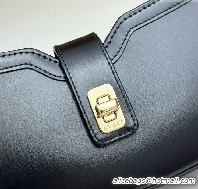 Market Sells Gucci Leather Moon Side Mini Shoulder bag 786015 Black 2024