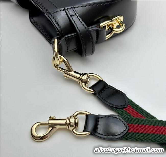 Market Sells Gucci Leather Moon Side Mini Shoulder bag 786015 Black 2024