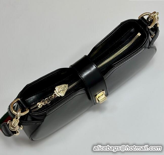Market Sells Gucci Leather Moon Side Mini Shoulder bag 786015 Black 2024