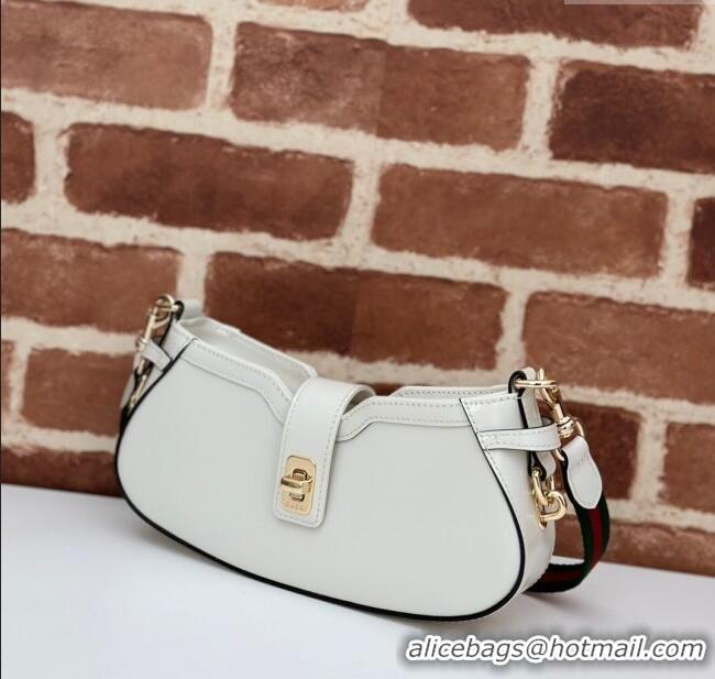 Well Crafted Gucci Leather Moon Side Mini Shoulder bag 786015 White 2024