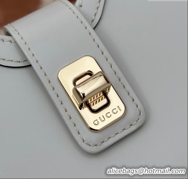 Well Crafted Gucci Leather Moon Side Mini Shoulder bag 786015 White 2024