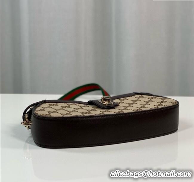 Good Looking Gucci GG Canvas Moon Side Mini Shoulder bag 786015 Apricot 2024