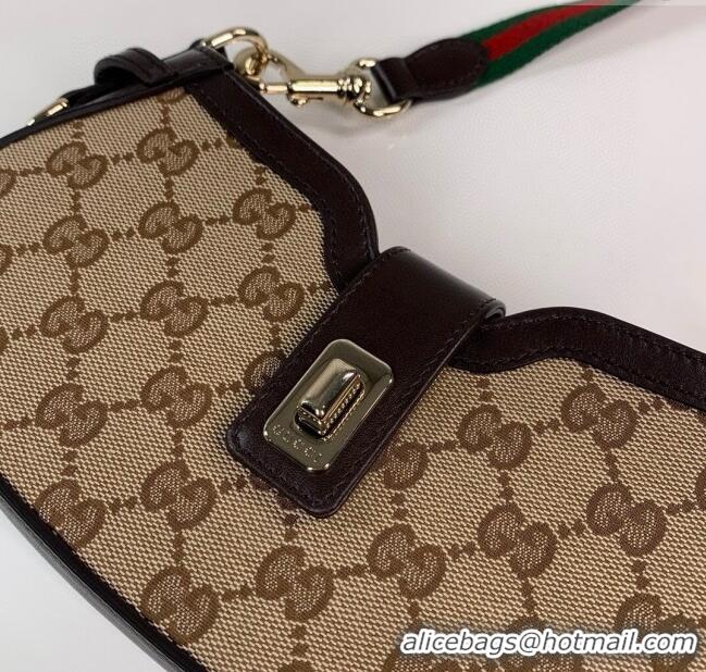 Good Looking Gucci GG Canvas Moon Side Mini Shoulder bag 786015 Apricot 2024