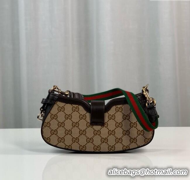 Good Looking Gucci GG Canvas Moon Side Mini Shoulder bag 786015 Apricot 2024