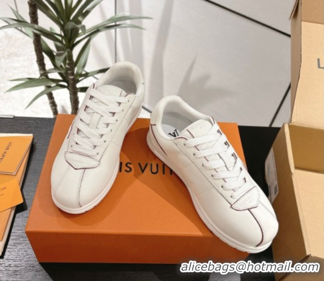 Shop Cheap Louis Vuitton Leather Sneakers White 0609007