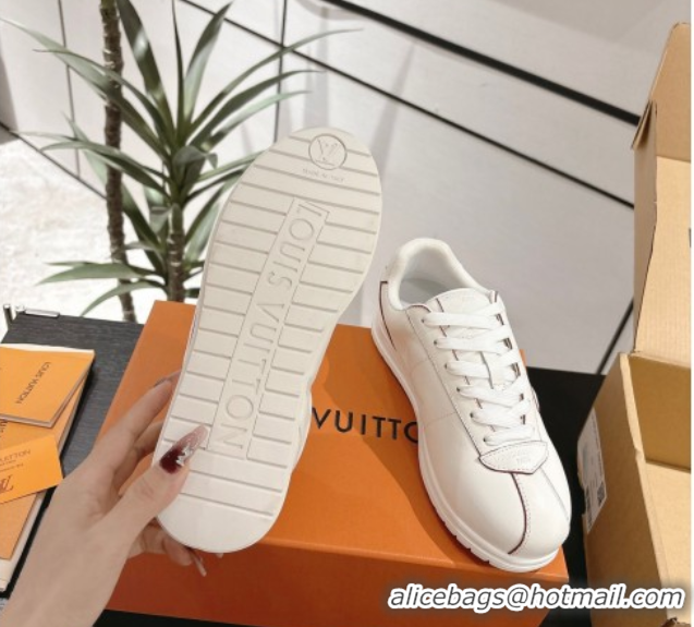 Shop Cheap Louis Vuitton Leather Sneakers White 0609007