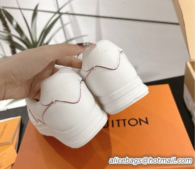 Shop Cheap Louis Vuitton Leather Sneakers White 0609007