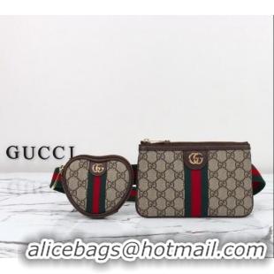 Market Sells Gucci Ophidia GG Canvas Heart Utility Belt bag 698805 Beige/Brown 2024