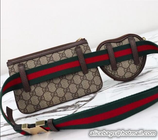 Market Sells Gucci Ophidia GG Canvas Heart Utility Belt bag 698805 Beige/Brown 2024