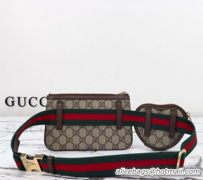 Market Sells Gucci Ophidia GG Canvas Heart Utility Belt bag 698805 Beige/Brown 2024