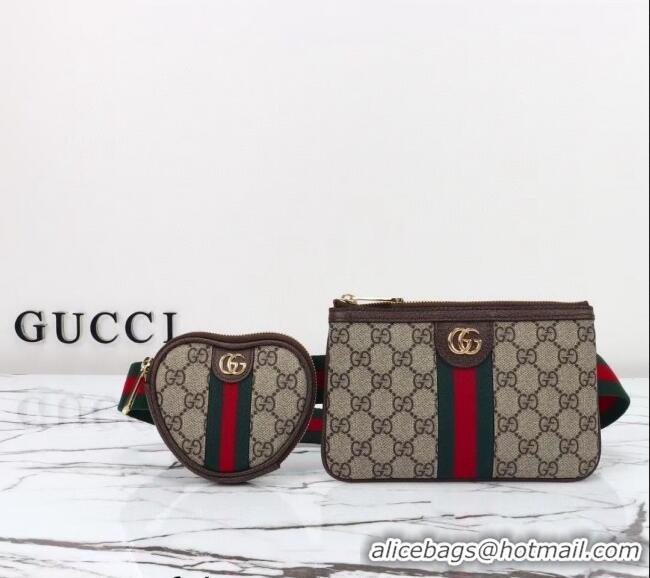 Market Sells Gucci Ophidia GG Canvas Heart Utility Belt bag 698805 Beige/Brown 2024