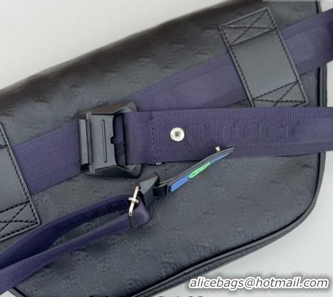 Original Cheap Gucci Mens GG Crystal Canvas belt bag‎ 779822 Black 2024