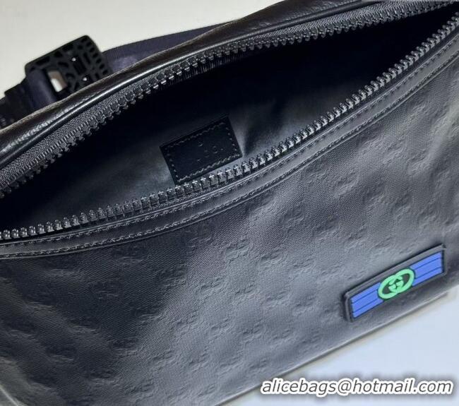 Original Cheap Gucci Mens GG Crystal Canvas belt bag‎ 779822 Black 2024