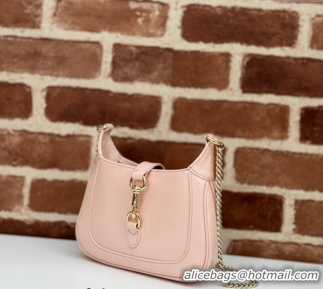 Market Sells Gucci Jackie Notte Mini Bag in Crinkled Patent Leather ‎782889 Nude Pink 2024