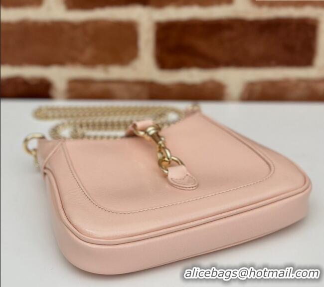 Market Sells Gucci Jackie Notte Mini Bag in Crinkled Patent Leather ‎782889 Nude Pink 2024