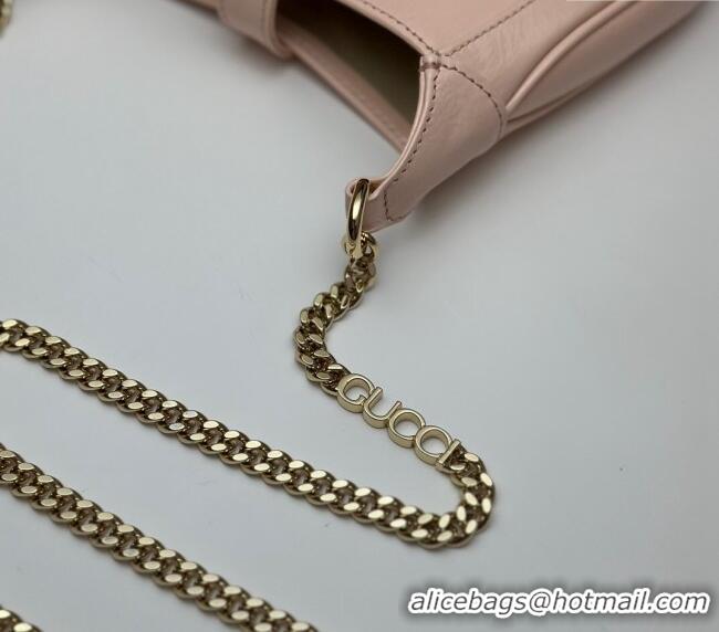 Market Sells Gucci Jackie Notte Mini Bag in Crinkled Patent Leather ‎782889 Nude Pink 2024