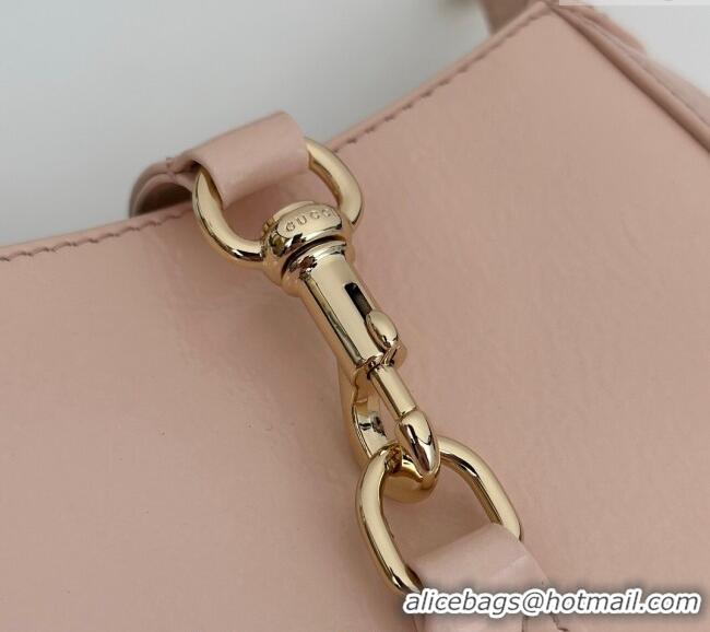 Market Sells Gucci Jackie Notte Mini Bag in Crinkled Patent Leather ‎782889 Nude Pink 2024