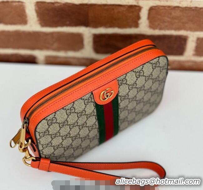 Market Sells Gucci Ophidia GG Canvas Shoulder Bag with Fluorescent Orange Trim 699439 2024
