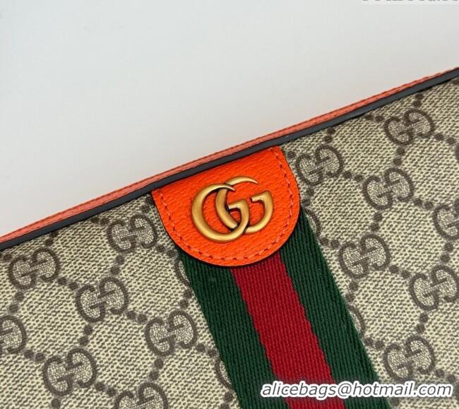 Market Sells Gucci Ophidia GG Canvas Shoulder Bag with Fluorescent Orange Trim 699439 2024