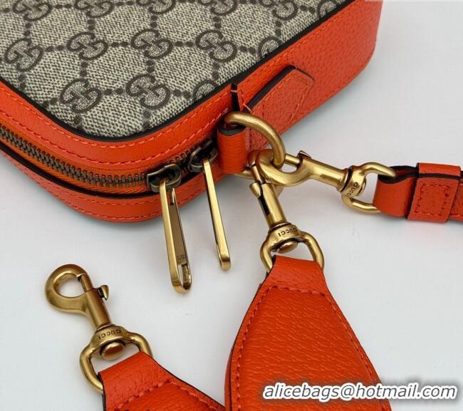 Market Sells Gucci Ophidia GG Canvas Shoulder Bag with Fluorescent Orange Trim 699439 2024
