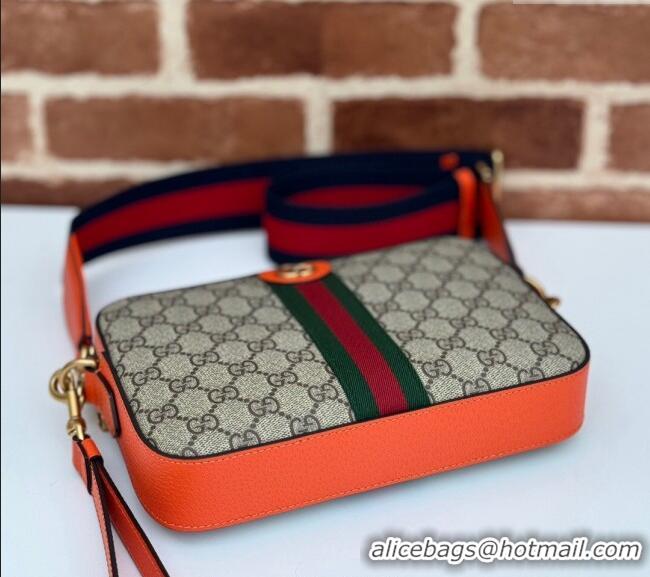 Market Sells Gucci Ophidia GG Canvas Shoulder Bag with Fluorescent Orange Trim 699439 2024