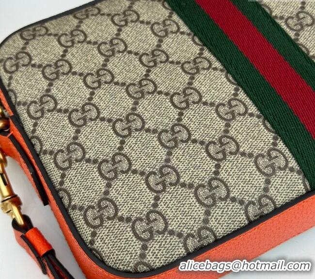 Market Sells Gucci Ophidia GG Canvas Shoulder Bag with Fluorescent Orange Trim 699439 2024