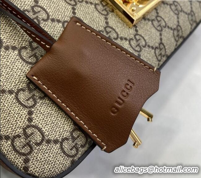 Buy New Cheap Gucci Padlock GG Canvas Small Shoulder Bag 811705 Brown 2024