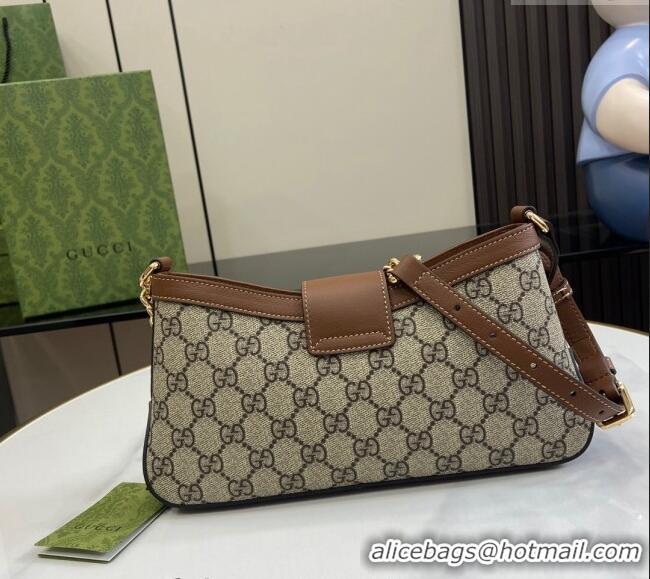 Buy New Cheap Gucci Padlock GG Canvas Small Shoulder Bag 811705 Brown 2024