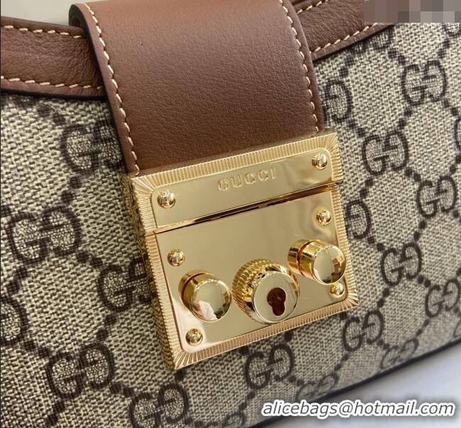 Buy New Cheap Gucci Padlock GG Canvas Small Shoulder Bag 811705 Brown 2024