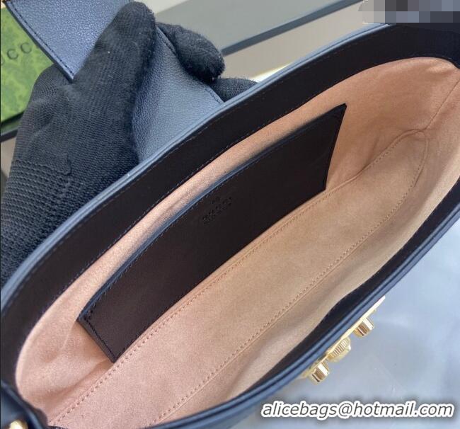 Original Cheap Gucci Padlock GG Canvas Small Shoulder Bag 811705 Black 2024