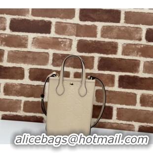 Market Sells Gucci GG Leather Mini Tote bag with Strap 790133 Light Beige 2024