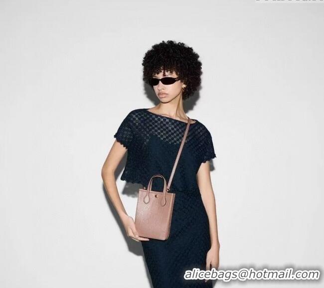 Specials Cheap Gucci GG Leather Mini Tote bag with Strap 790133 Rose Beige 2024