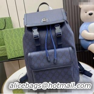 Top Quality Gucci Ophidia GG Canvas Small Backpack bag 792114 Blue 2024
