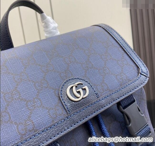 Top Quality Gucci Ophidia GG Canvas Small Backpack bag 792114 Blue 2024
