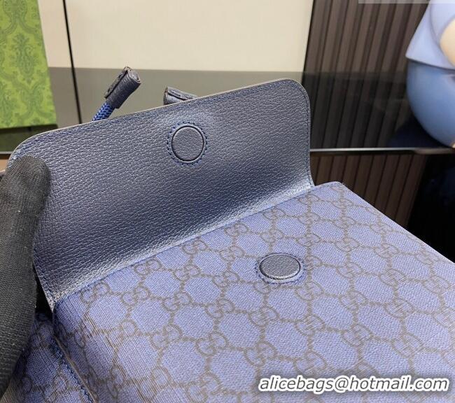 Top Quality Gucci Ophidia GG Canvas Small Backpack bag 792114 Blue 2024