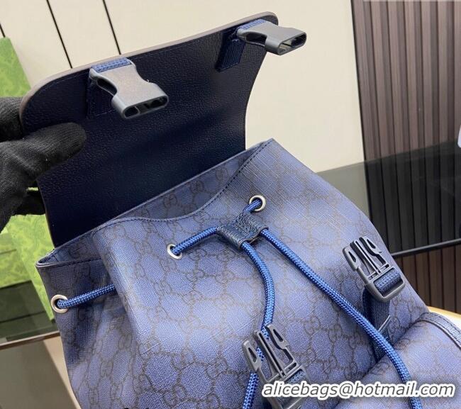 Top Quality Gucci Ophidia GG Canvas Small Backpack bag 792114 Blue 2024