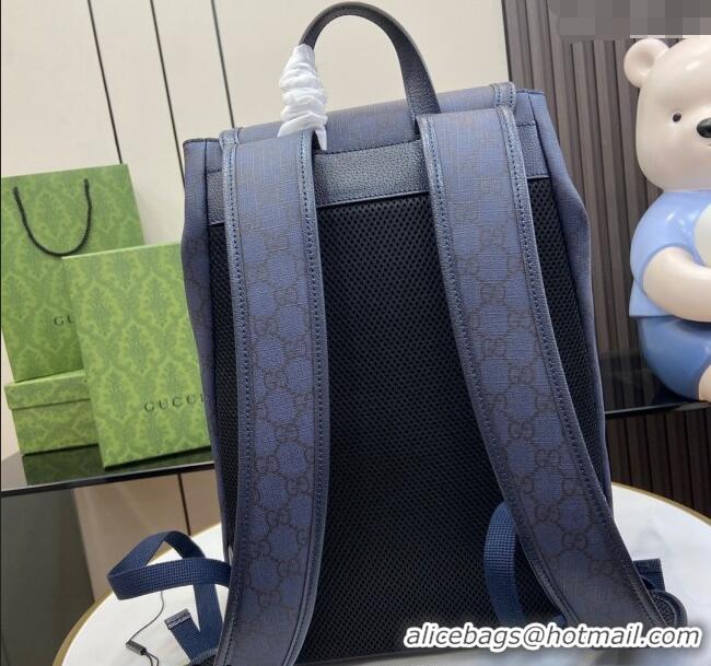 Top Quality Gucci Ophidia GG Canvas Small Backpack bag 792114 Blue 2024