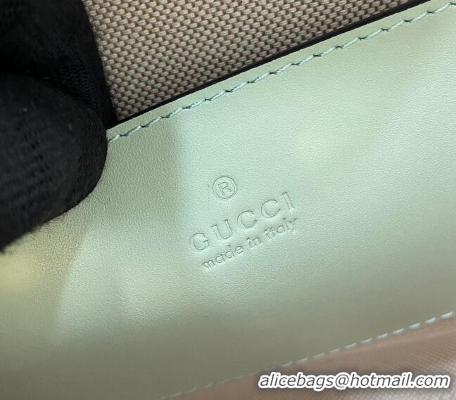 Buy Classic Gucci Diana Leather Small Tote Bag with Embossed GUCCI Logo 702721 Pale Green 2024