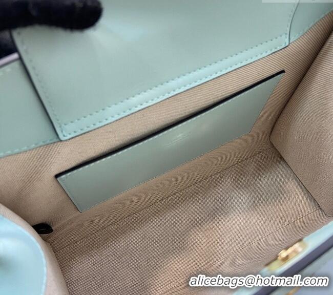 Market Sells Gucci Diana Leather Small Tote Bag with Embossed GUCCI Logo 702721 Pale Blue 2024