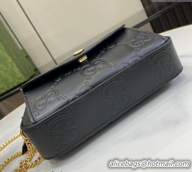 Market Sells Gucci GG Leather Super Mini Shoulder Bag 781554 Black 2024