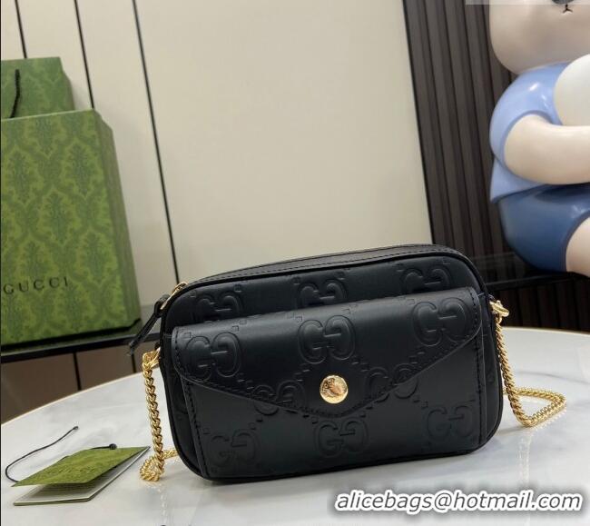 Market Sells Gucci GG Leather Super Mini Shoulder Bag 781554 Black 2024