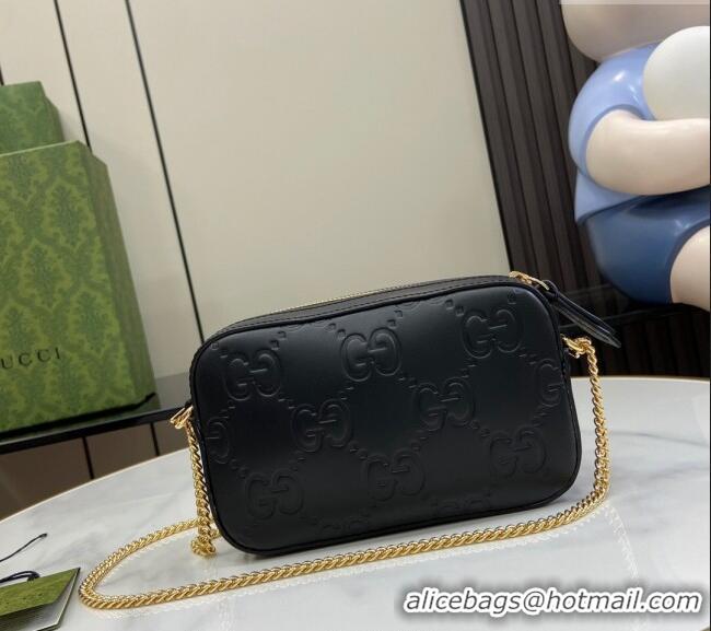 Market Sells Gucci GG Leather Super Mini Shoulder Bag 781554 Black 2024
