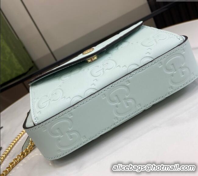 Market Sells Gucci GG Leather Super Mini Shoulder Bag 781554 Pale Green 2024